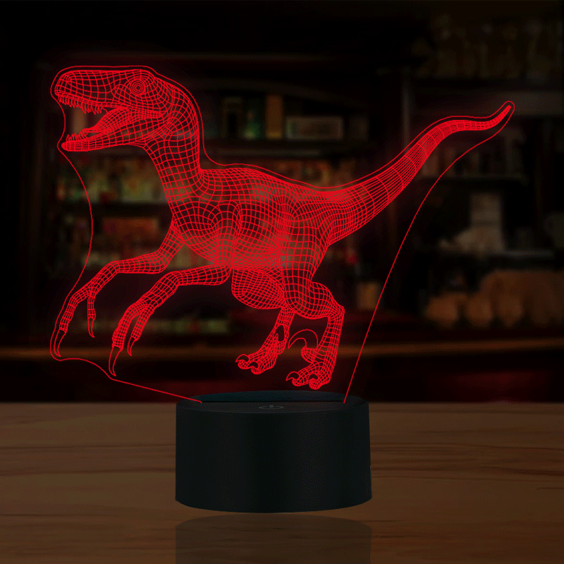 Velociraptor 3D Lamp