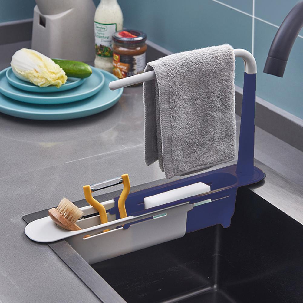 Telescopic 2-in-1 Sink Storage Rack Holder